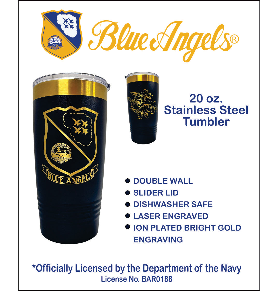 Blue Angels Polar Camel 20 oz. Tumbler