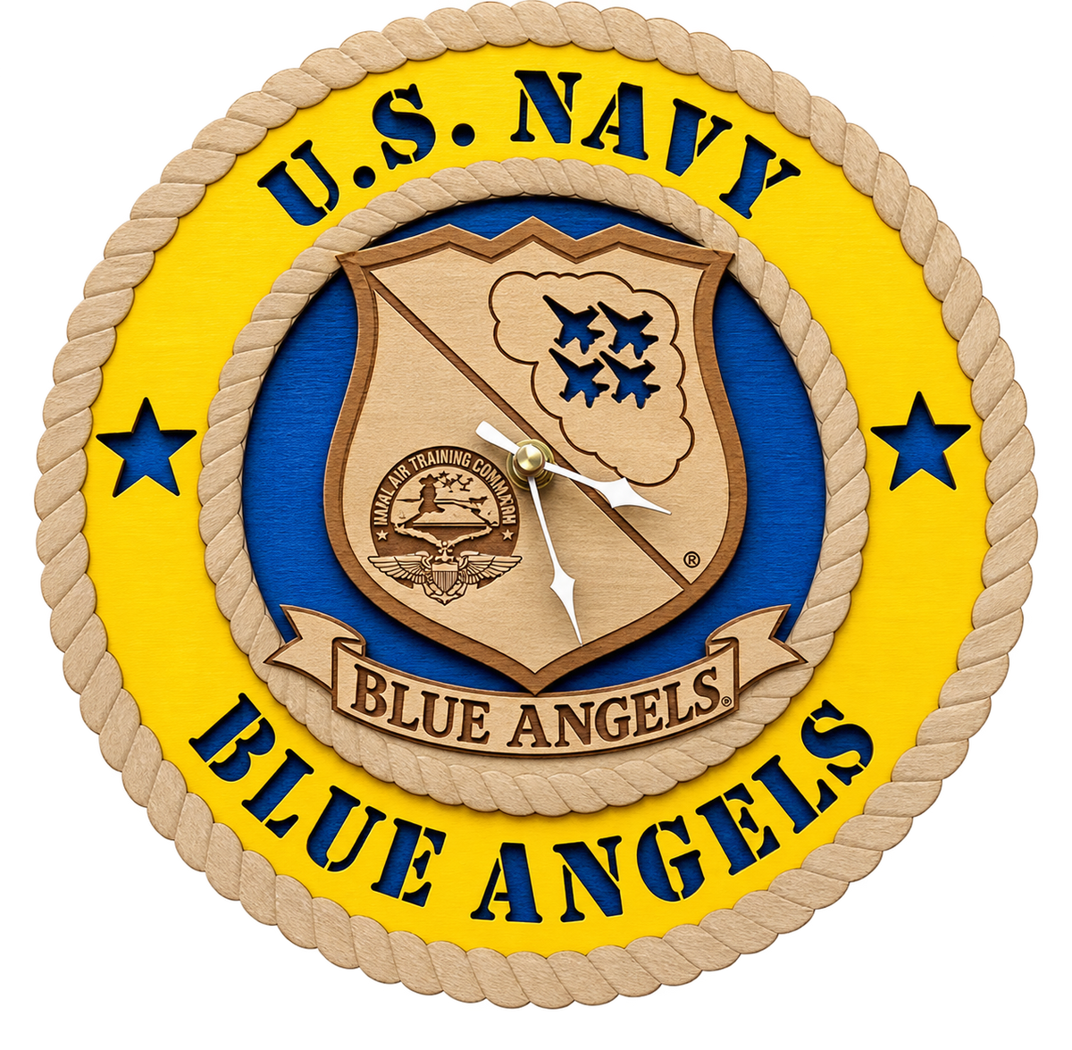 Blue Angels Laser Engraved Clock