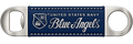 A United States Navy Blue Angels branded bottle opener with a navy blue leatherette center.